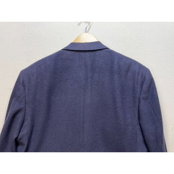 Bill Blass Men's Notch Collar 2-Button Blazer Sports Coat 40R Blue Long Sleeve - Picture 12 of 13